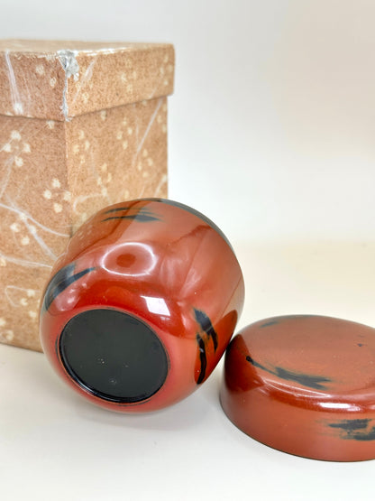 TB32 - Vintage Japanese Lacquerware Tea Caddy 茶入