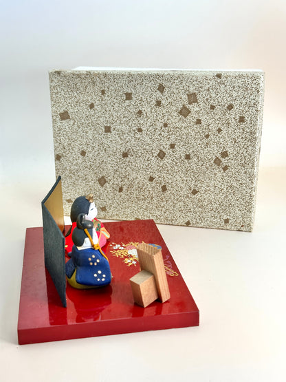 FT211 - Kyoto ceramic hina doll set by Shimoda Kaho 嶌田香甫