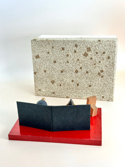 FT211 - Kyoto ceramic hina doll set by Shimoda Kaho 嶌田香甫