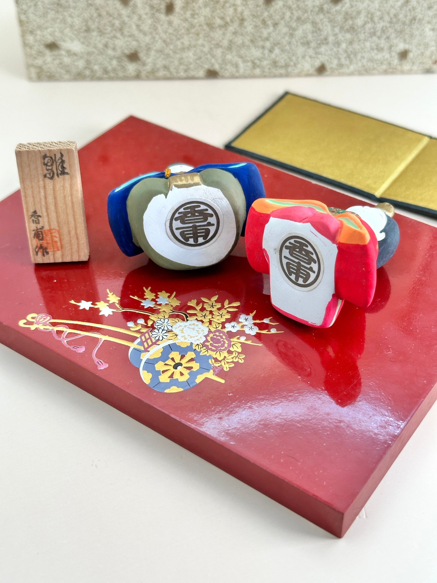 FT211 - Kyoto ceramic hina doll set by Shimoda Kaho 嶌田香甫