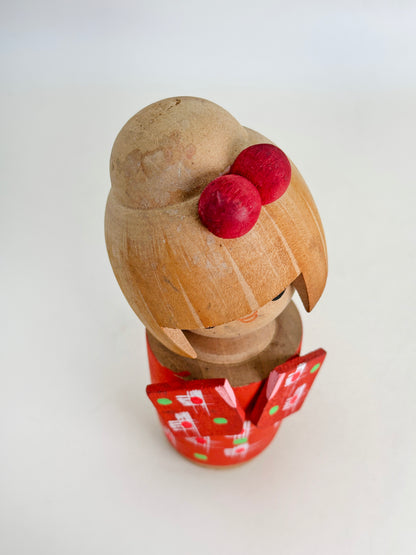 K15119 - Sosaku Kokeshi of Red Kosode 小袖