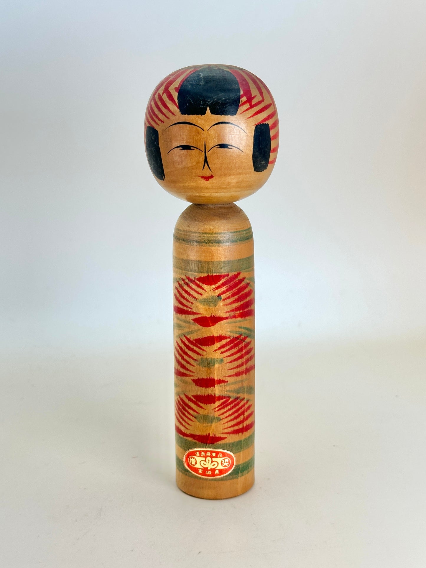 K15072 - Traditional Togatta kokeshi by Takeji Yamao 山尾武治