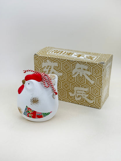 CB277 - Yakushigama Rooster Dorei Clay Bell 薬師窯