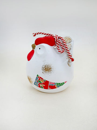 CB277 - Yakushigama Rooster Dorei Clay Bell 薬師窯
