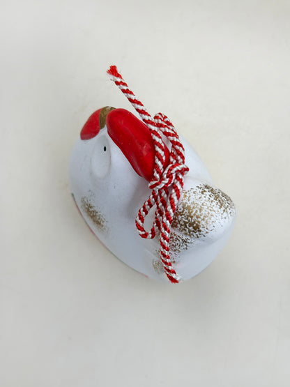 CB277 - Yakushigama Rooster Dorei Clay Bell 薬師窯
