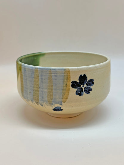 TC10 - Kiyomizu-yaki Matcha Bowl “Sakura” 清水焼 桜 茶碗
