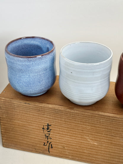 TB298 - Ensemble de tasses à thé yunomi Mino-yaki 美濃焼