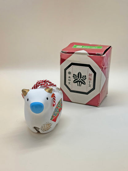 CB083 - Zodiac Ox Dorei Clay Bell Yakushigama 薬師窯