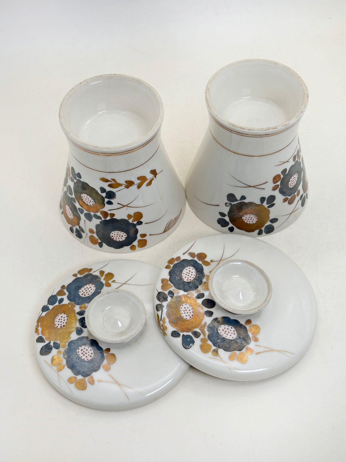 TB301 -  Kutani-yaki lidded bowl set 九谷焼