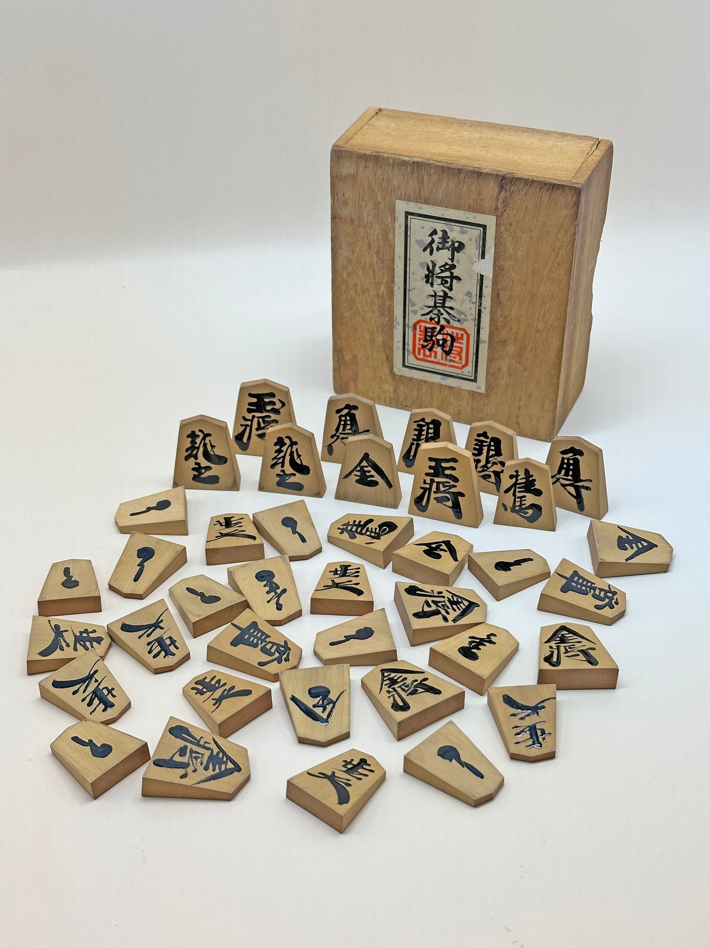 FT233 - Antique Japanese Shogi Chess Set 御將棋駒