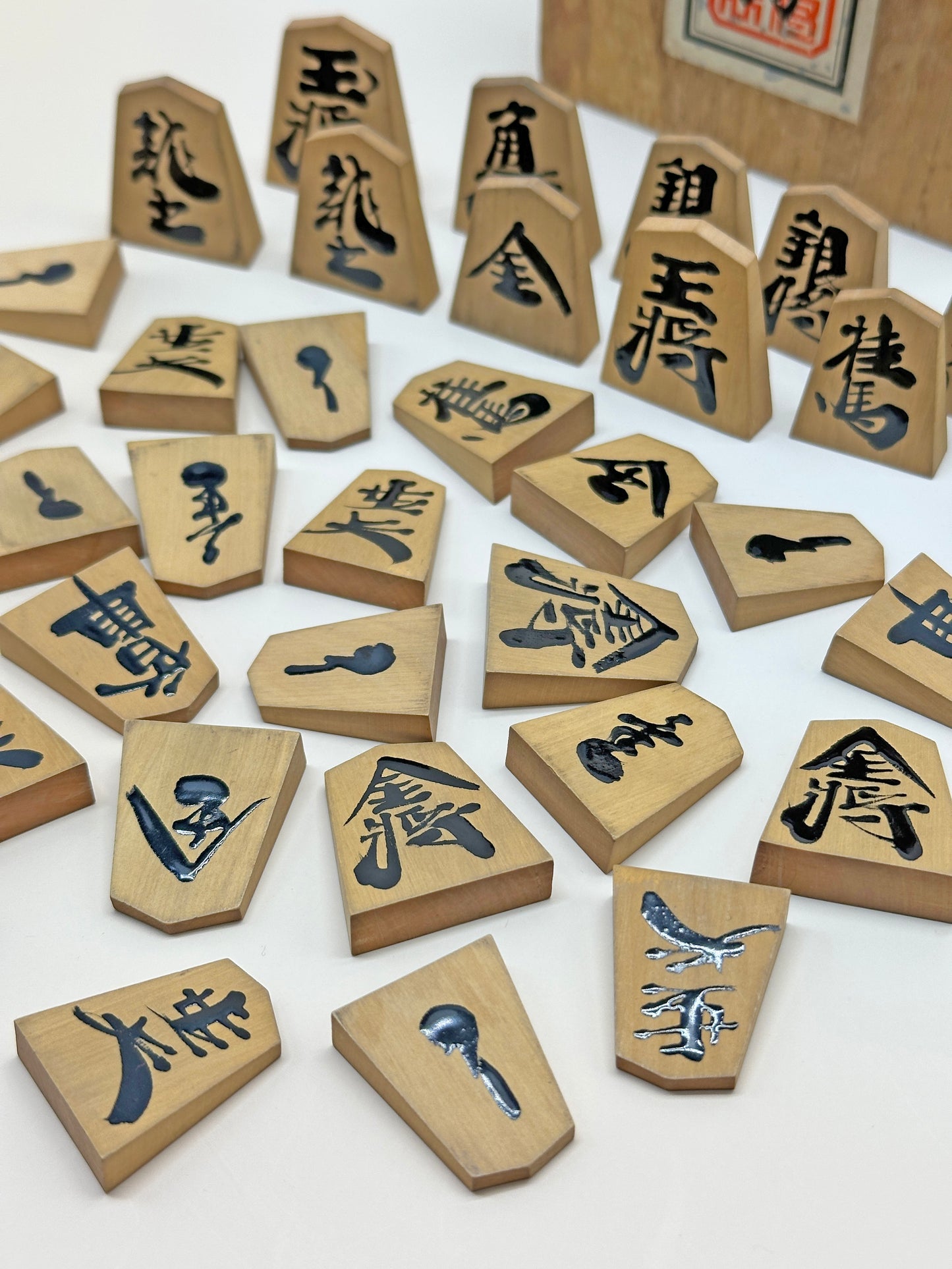 FT233 - Antique Japanese Shogi Chess Set 御將棋駒