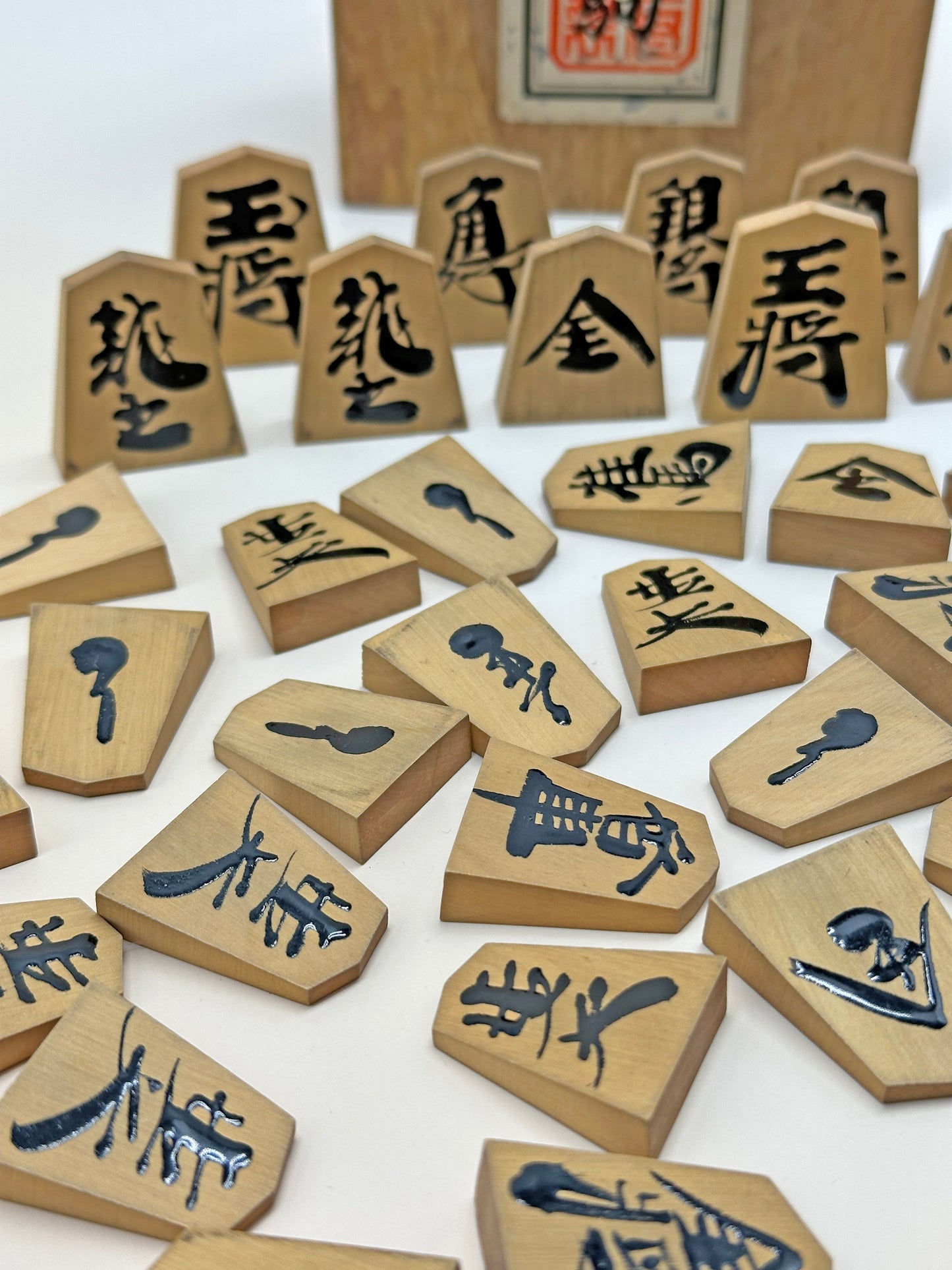 FT233 - Antique Japanese Shogi Chess Set 御將棋駒