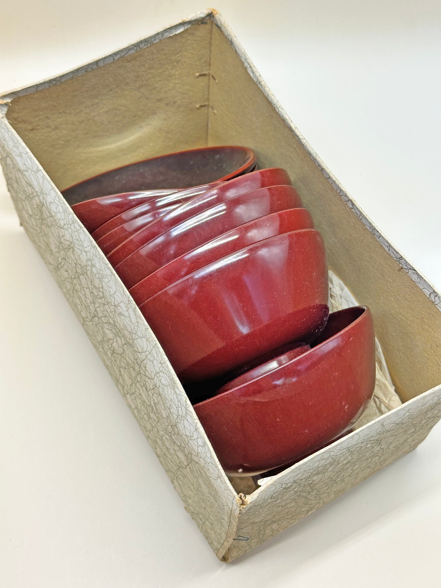 TB63 - Japanese Lacquerware Bowl Set - Aizu-nuri 会津塗