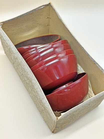 TB63 - Japanese Lacquerware Bowl Set - Aizu-nuri 会津塗