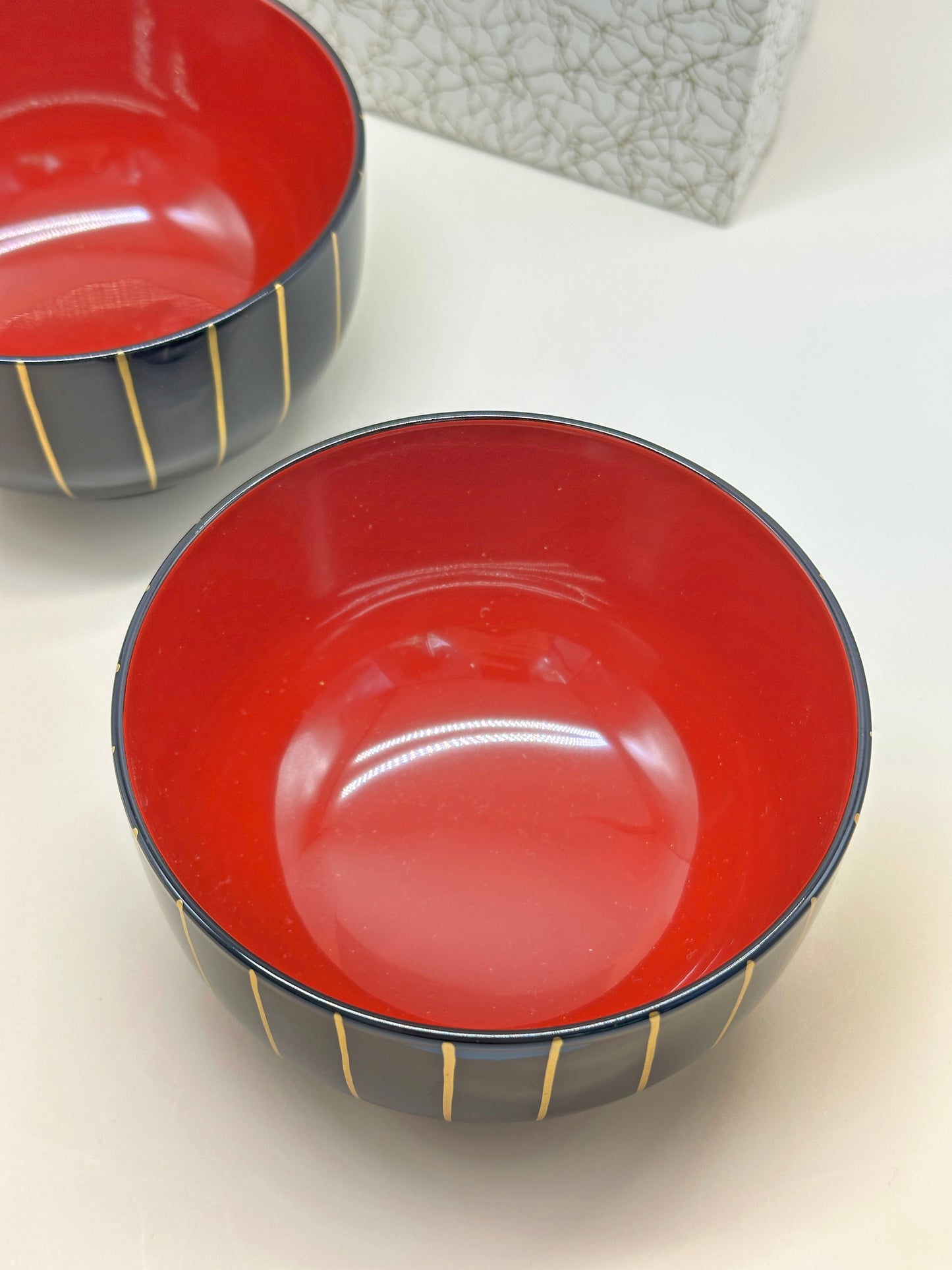 TB42 - Japanese lacquerware bowls Aizu-nuri 会津塗り