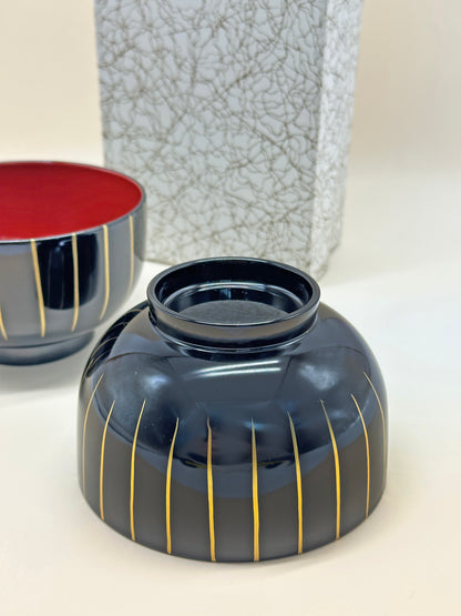 TB42 - Japanese lacquerware bowls Aizu-nuri 会津塗り