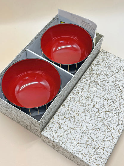 TB42 - Japanese lacquerware bowls Aizu-nuri 会津塗り