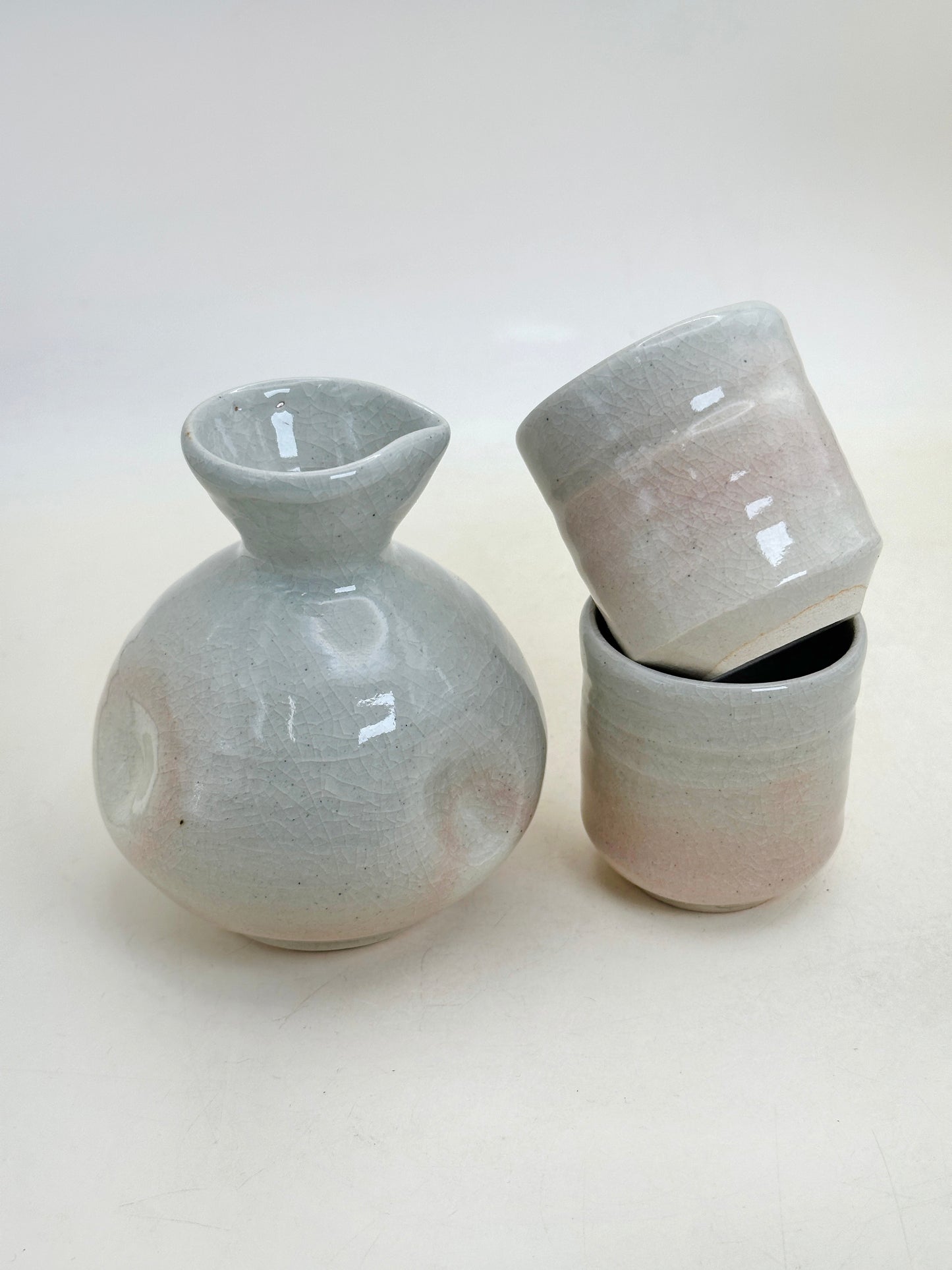 TB306 - Yamato Hagi-yaki sake set 萩焼