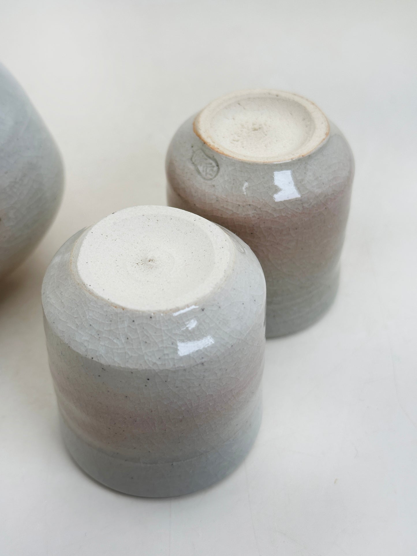 TB306 - Yamato Hagi-yaki sake set 萩焼