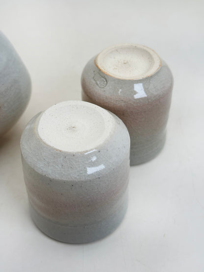 TB306 - Yamato Hagi-yaki sake set 萩焼