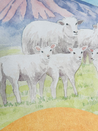 SHP248 - Shikishi Print of Sheep by Shōkō 祥行