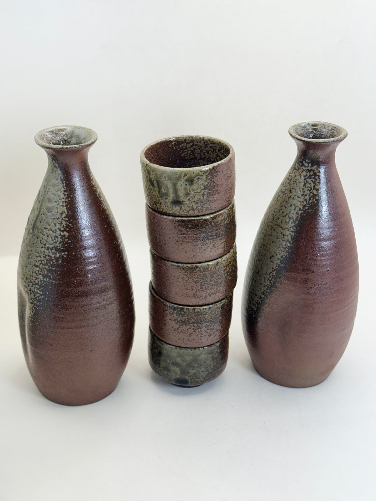 TB457 - Tamba Tachikui Ware Sake Set 立杭焼