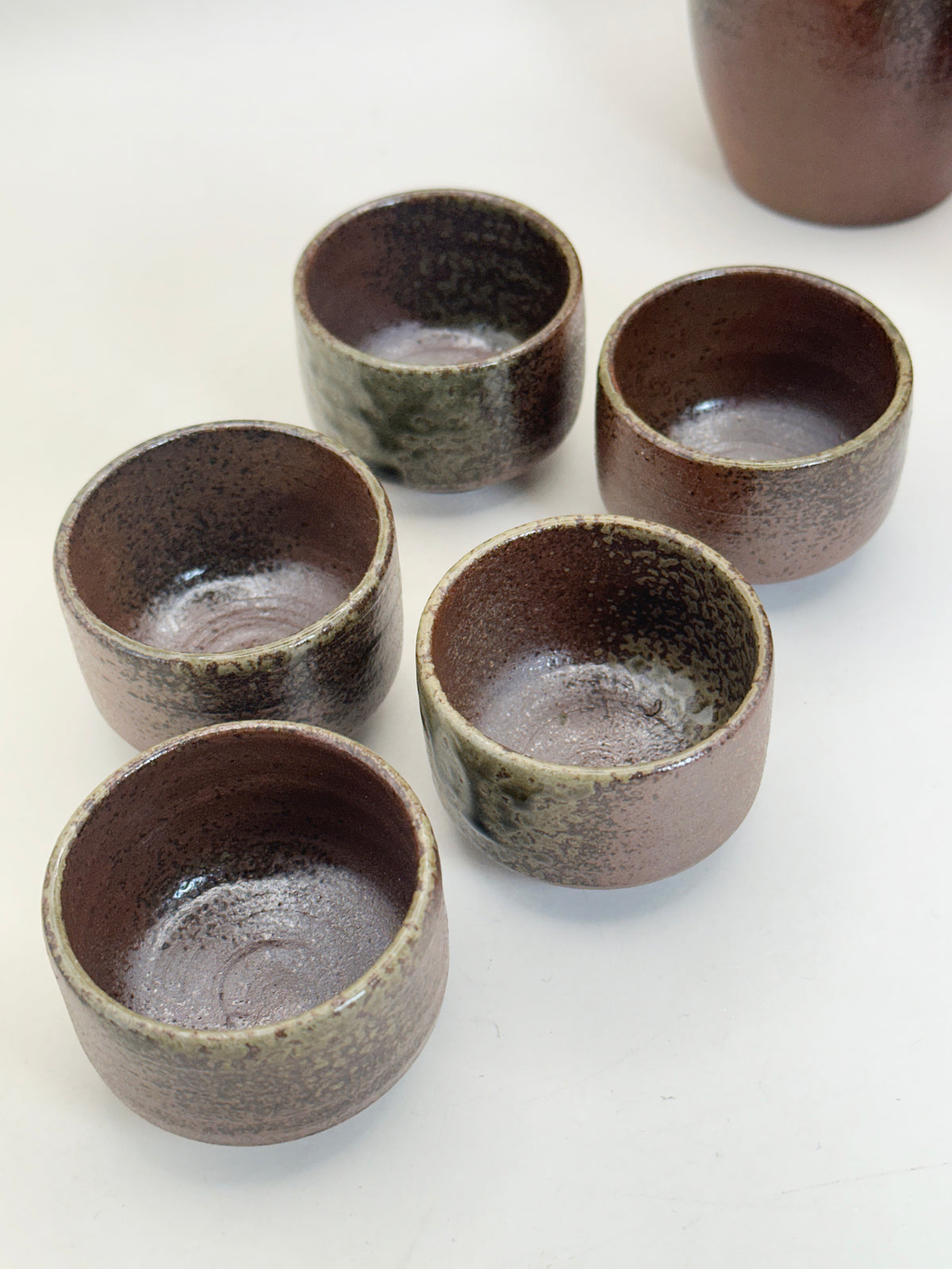 TB457 - Tamba Tachikui Ware Sake Set 立杭焼