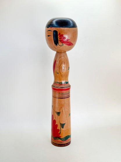 K30031 - Traditional Yajiro Kokeshi by Yukiko Inoue 井上ゆき子