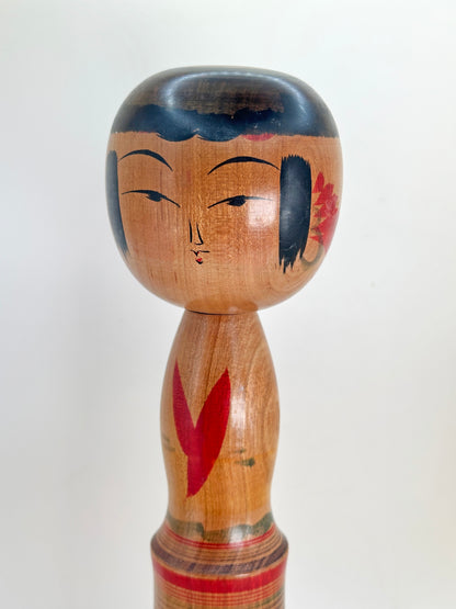 K30031 - Traditional Yajiro Kokeshi by Yukiko Inoue 井上ゆき子