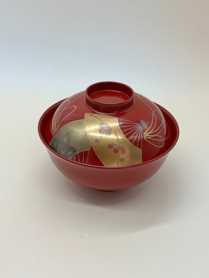 TB61 - Japanese Lacquerware Soup Bowls Set 御吸物椀