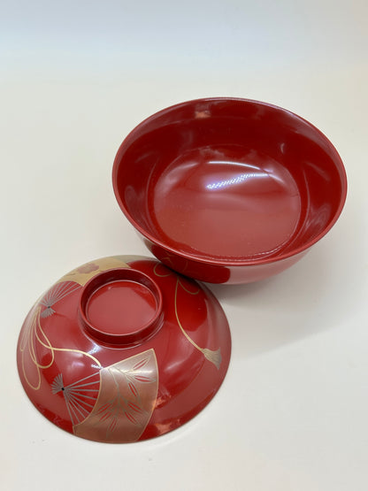 TB61 - Japanese Lacquerware Soup Bowls Set 御吸物椀