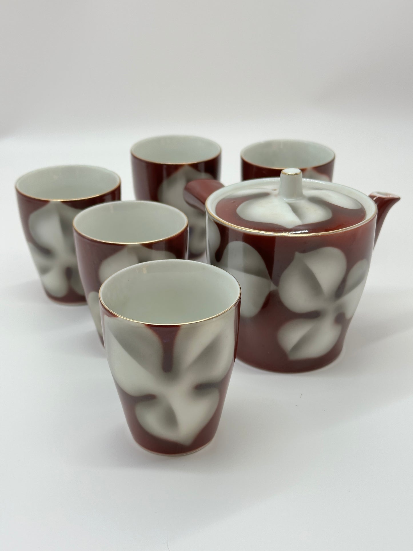 TB70 - Japanese Teapot and Teacup Set by Ichimon Tōen 一文陶苑