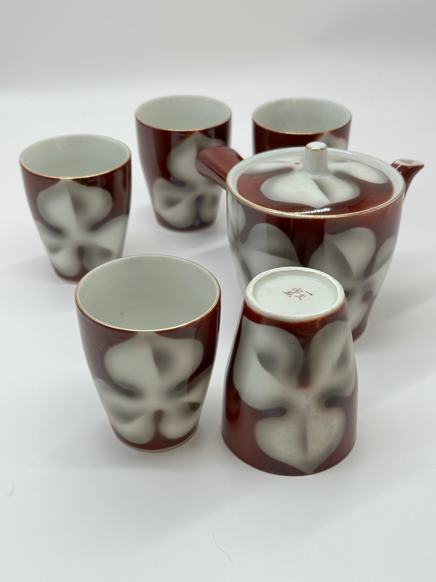 TB70 - Japanese Teapot and Teacup Set by Ichimon Tōen 一文陶苑