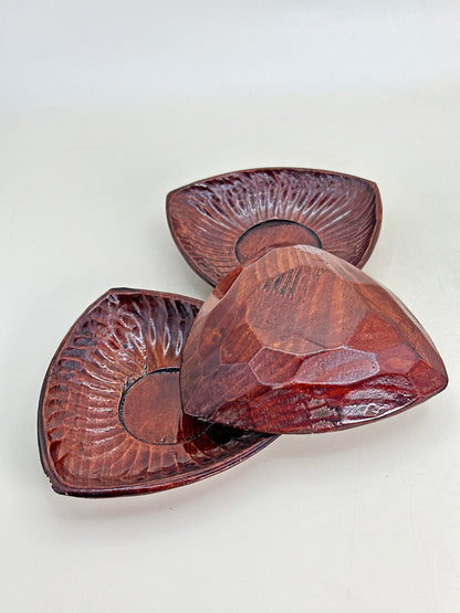 TB195 - Lacquer tea saucers of Sanuki-bori 讃岐彫