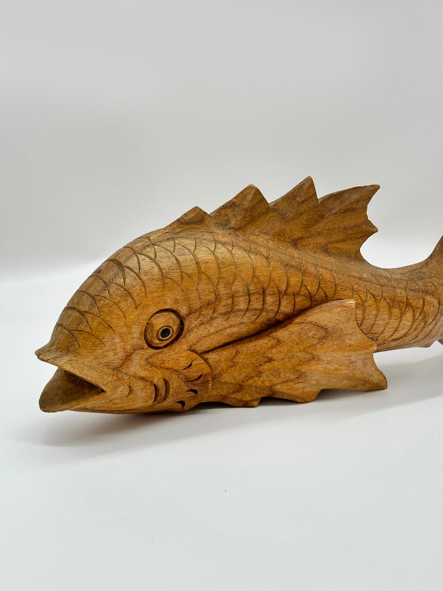 FT230 - Japanese Ittobori koi fish Wood Carve 一木彫りの鯉