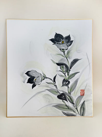 SHP256 - Obra de arte Shikishi de campanilla Kikyo 桔梗