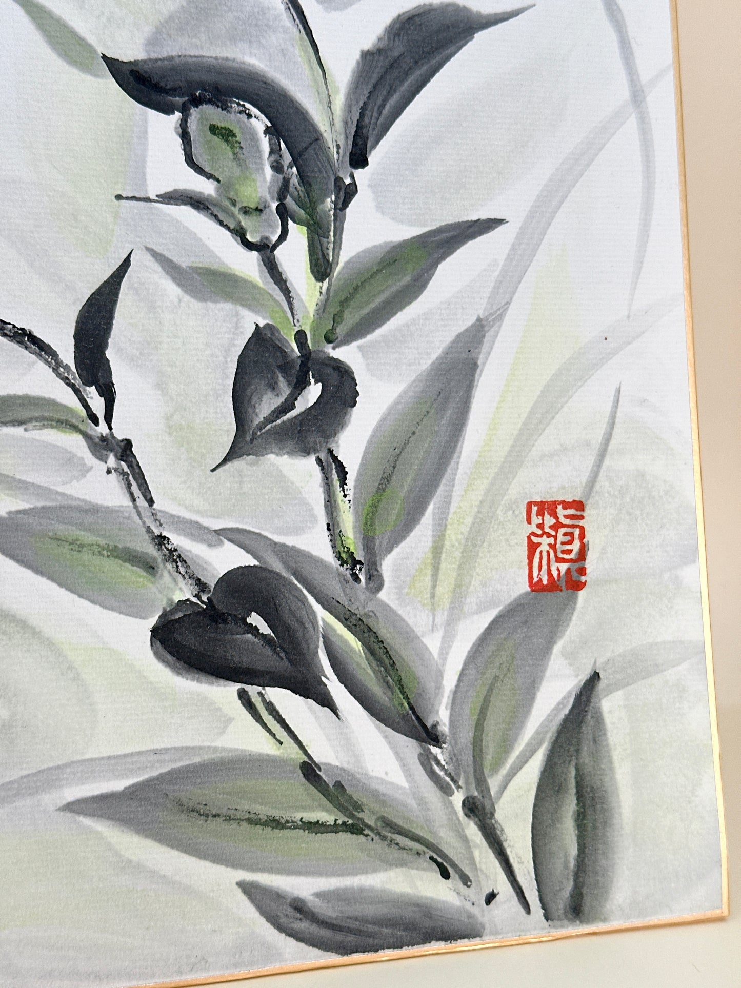 SHP256 - Obra de arte Shikishi de campanilla Kikyo 桔梗