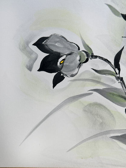 SHP256 - Obra de arte Shikishi de campanilla Kikyo 桔梗