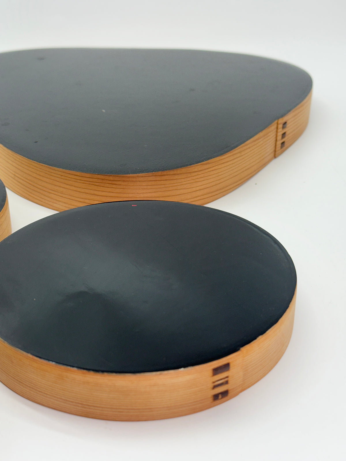 TB460 - Magewappa Lacquered Serving Tray Set 曲げわっぱ