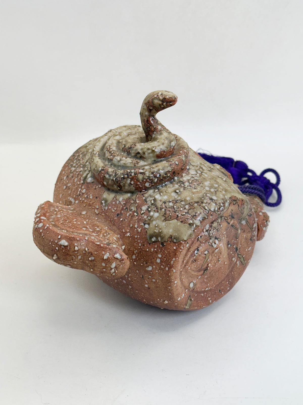 FT630 - Shigaraki Ware Snake & Lucky Mallet Ornament 信楽焼