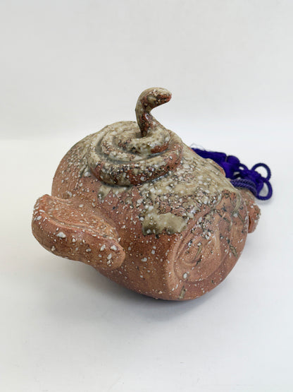 FT630 - Shigaraki Ware Snake & Lucky Mallet Ornament 信楽焼