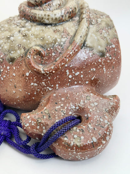 FT630 - Shigaraki Ware Snake & Lucky Mallet Ornament 信楽焼