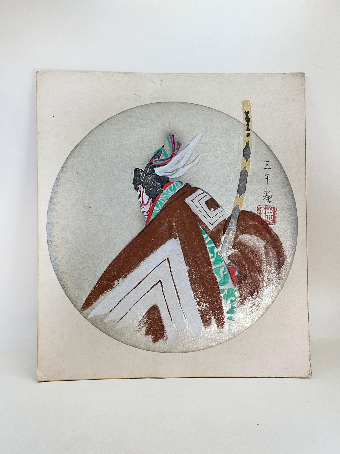 SHP252 - Shikishi Artwork of Kabuki Shibaraku 暫