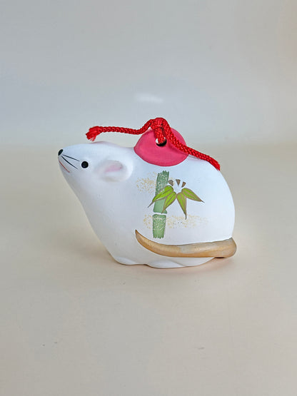 CB086 - Mouse Dorei Clay Bell – 招福干支 鼠土鈴