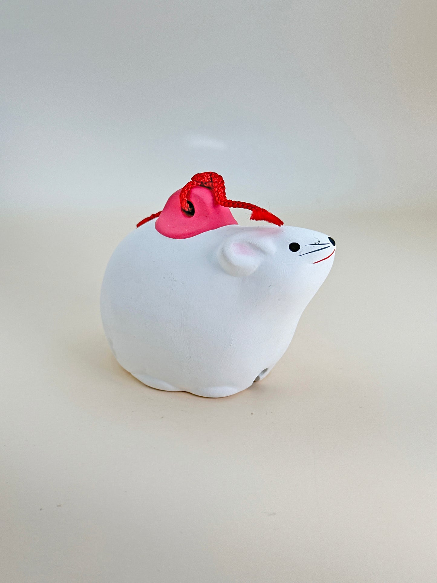 CB086 - Mouse Dorei Clay Bell – 招福干支 鼠土鈴