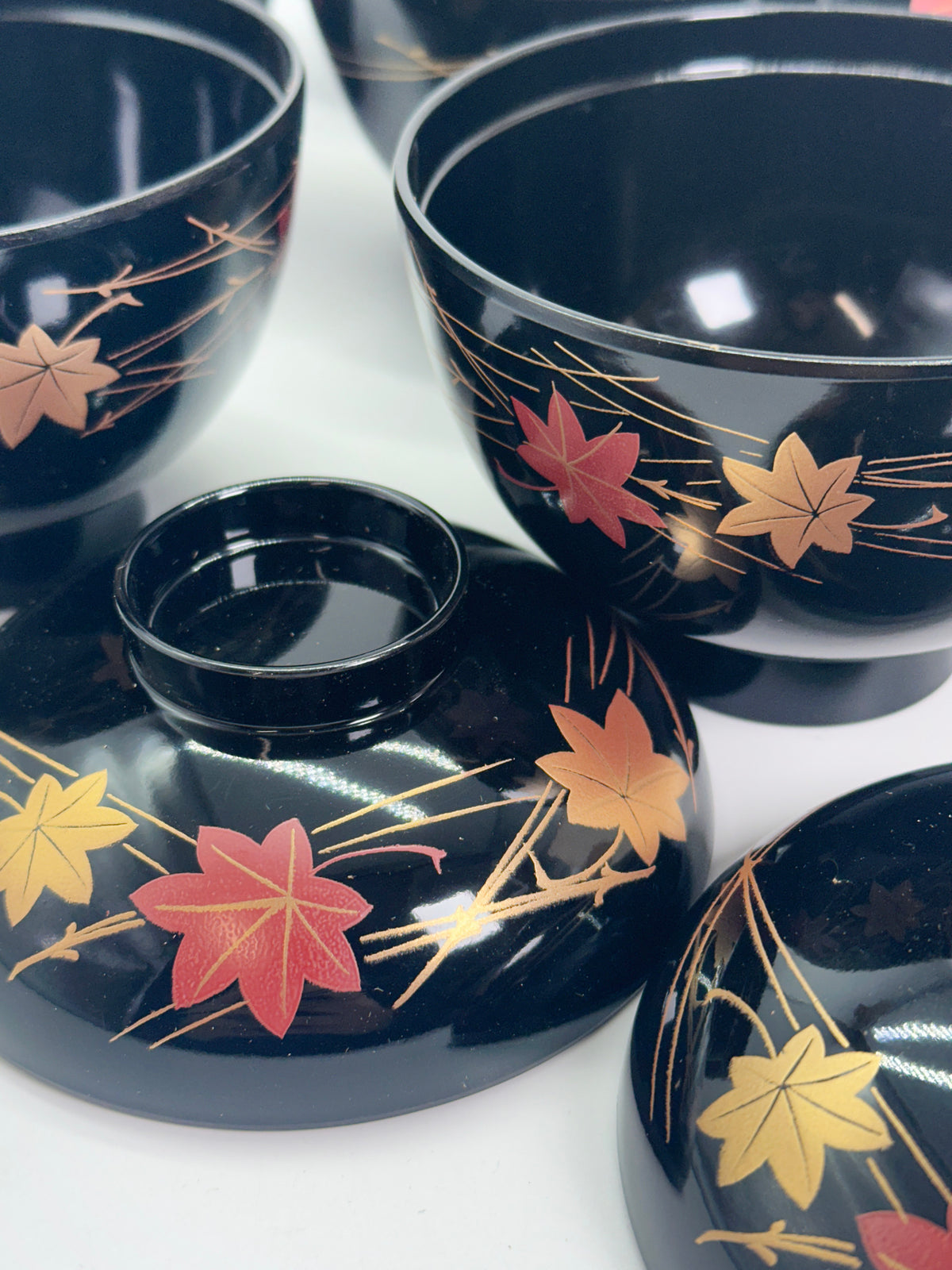 TB463 - Aizu-nuri Lacquerware Lidded Bowls 会津塗