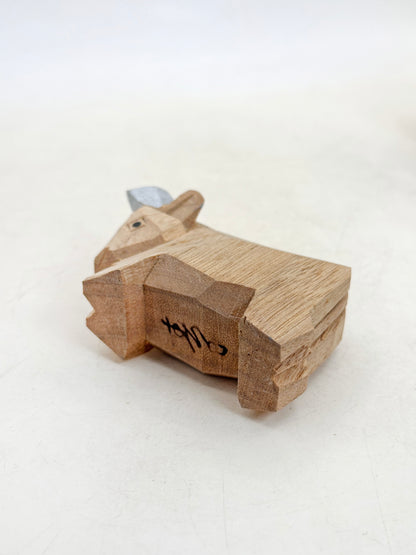 FT485 - Woodcarving cow from Kasuga Taisha 春日大社 1973
