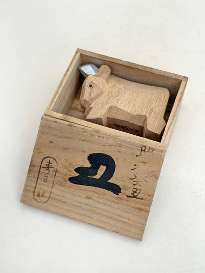 FT485 - Woodcarving cow from Kasuga Taisha 春日大社 1973