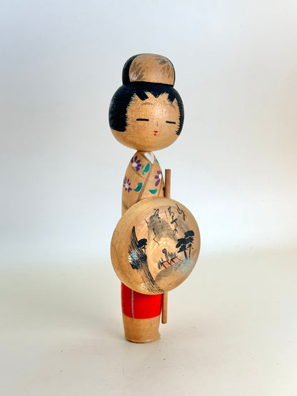 K15082 - Omiyage Kokeshi Pilgrim Girl Doll 娘巡礼人形