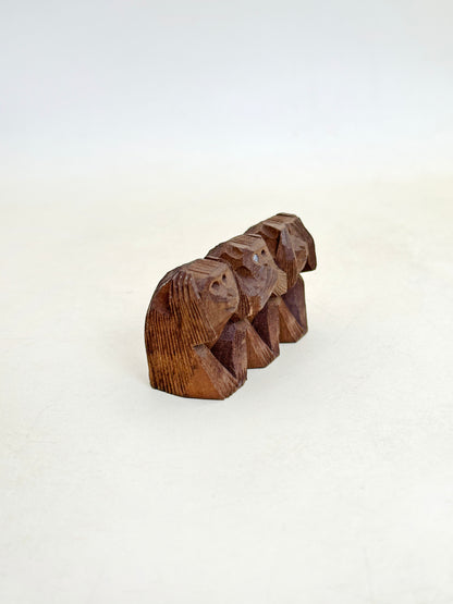 FT491 - The three wise monkeys Nikkō folk craft 三猿